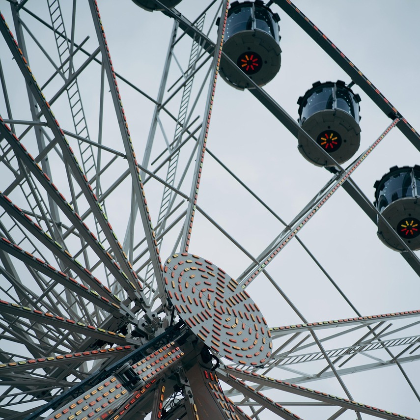 carnival ferris wheel at night